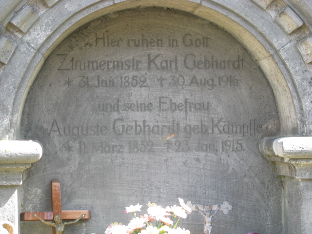 Karl Gebhardt 1852 Chodzież Wielowyznaniowy - Grobonet - Wyszukiwarka osób pochowanych